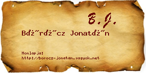 Böröcz Jonatán névjegykártya